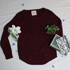 Maroon Soft Knit Sweater